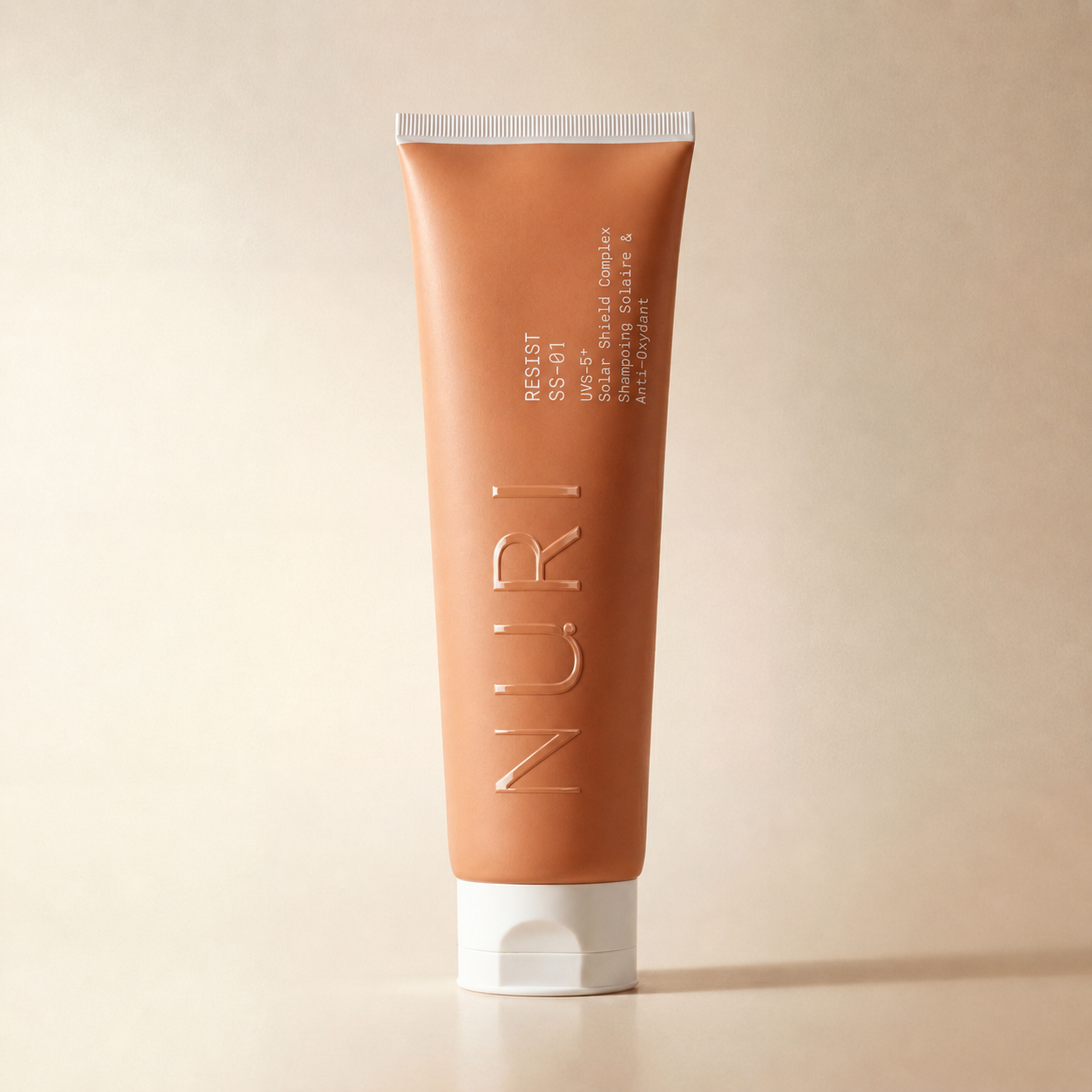 NURI RESIST, shampoing été, tube abricot terracotta